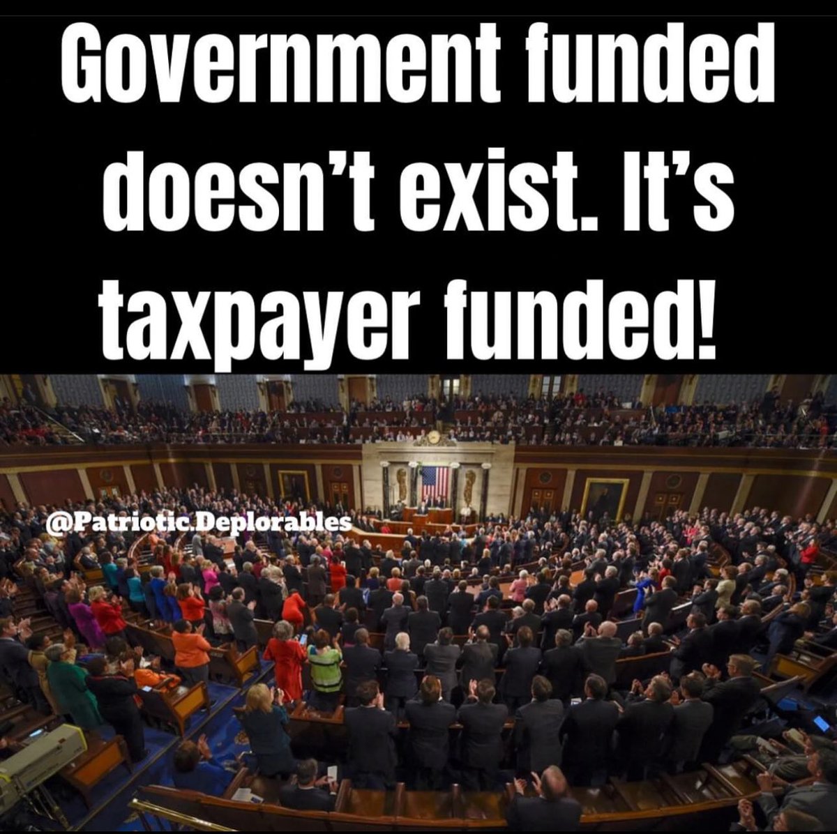 Absolutely nothing is government funded. I get so tired of hearing politicians say this.
