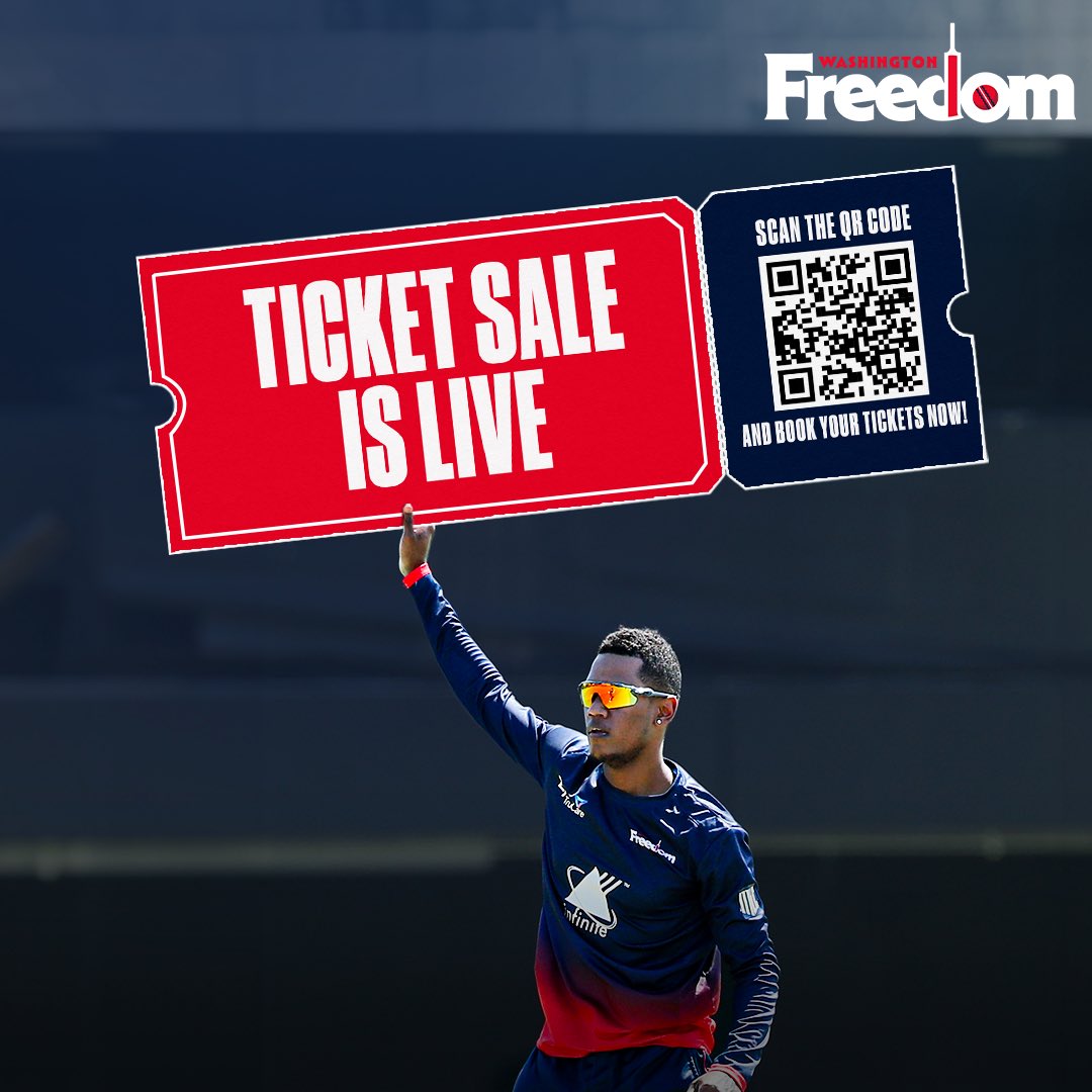 Akeal has got his tickets, have you? 🤔

To book your 🎟️ for season 2️⃣ of #MLC2024 👉 tickets.majorleaguecricket.com/seller/major-l…

#WashingtonFreedom | @MLCricket @AHosein21