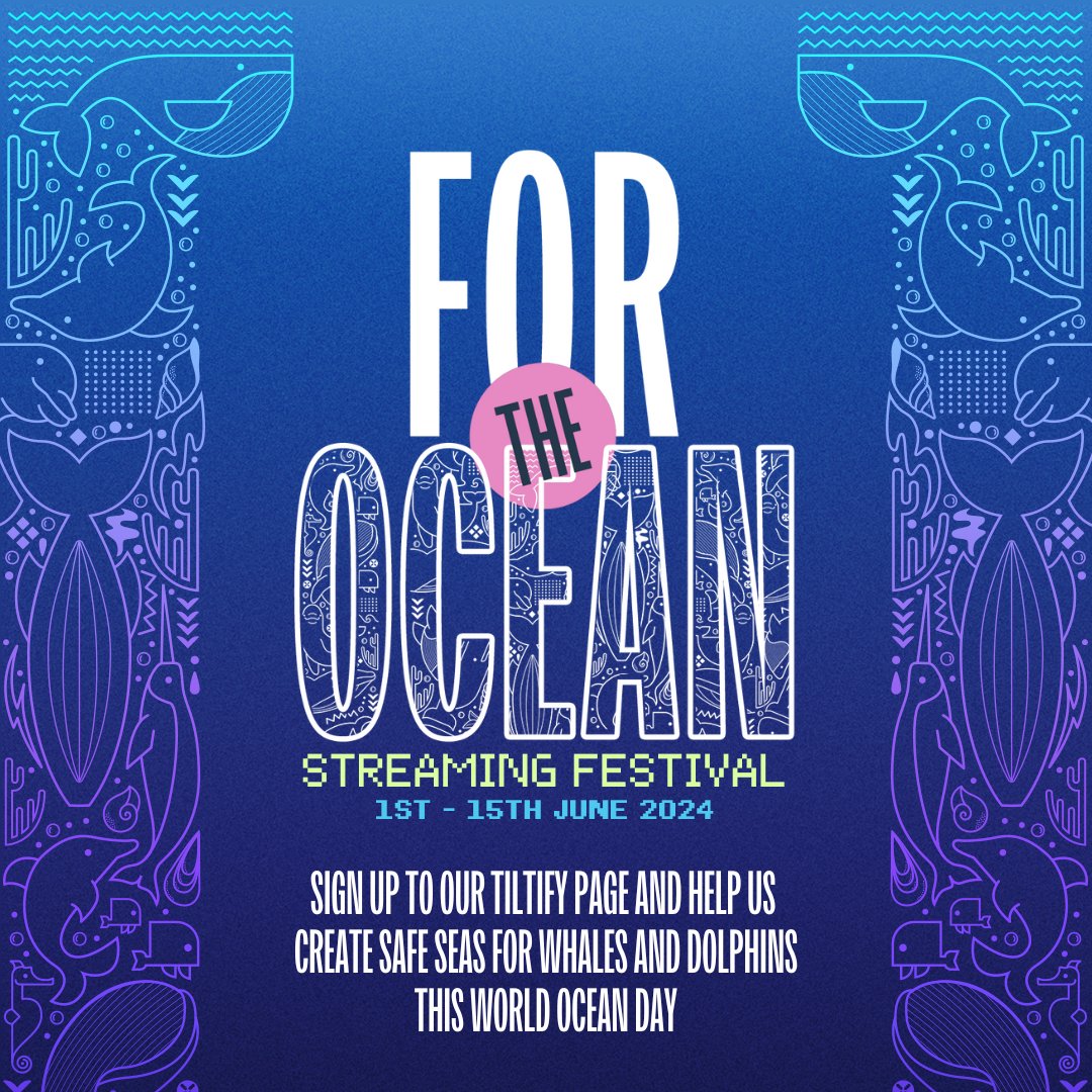@tiltify We're hosting our first #ForTheOcean streaming event from the 1st - 15th June! All money raised will be supporting Whale and Dolphin Conservation (@whalesorg) in our work to create safer seas for 🐳 & 🐬!

This fest is running alongside our #WorldOceanDay Steam sale too! 😍
