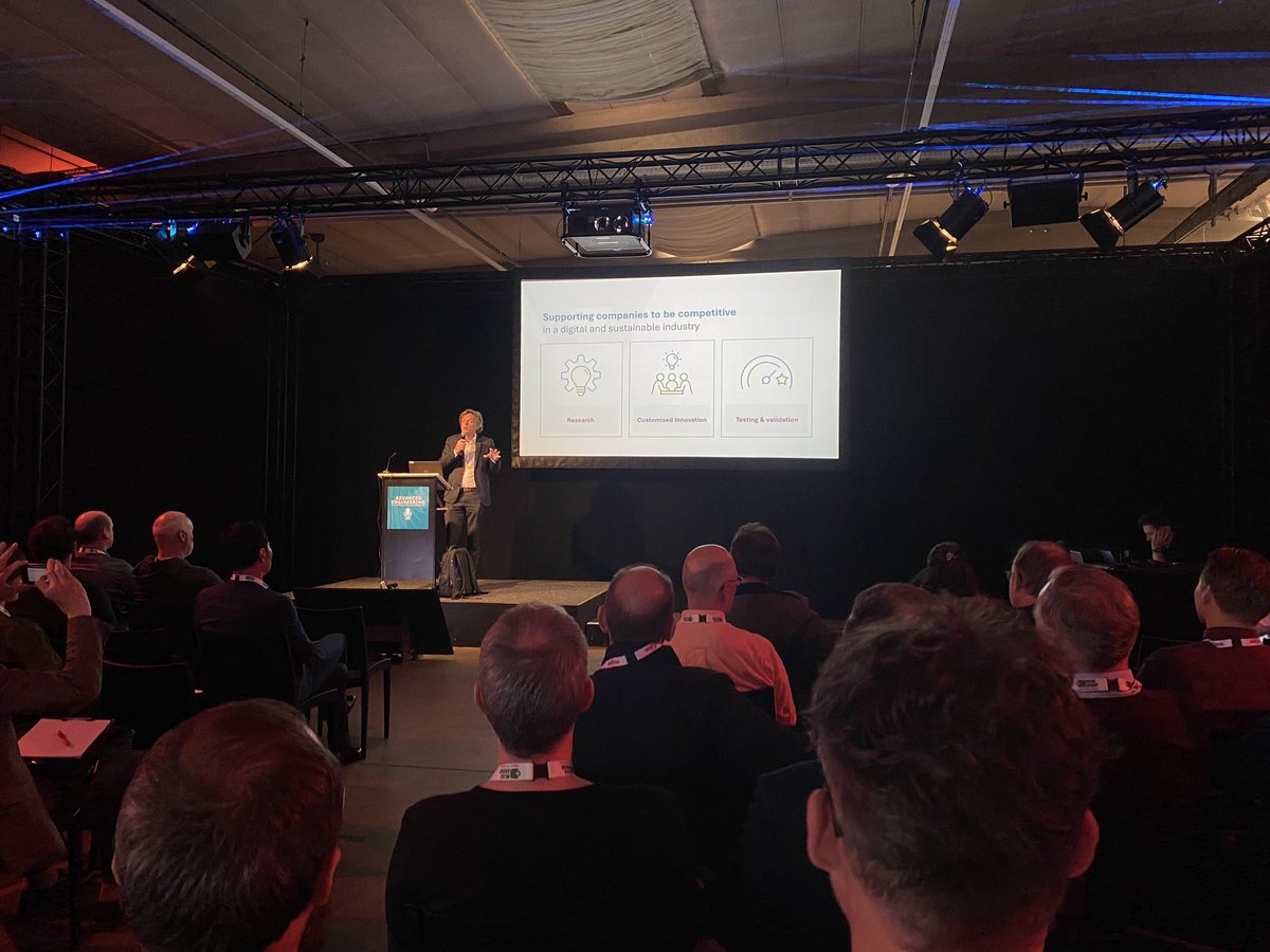 dirkvandenpoel's tweet image. Grisja Lobbestael (CEO at @FlandersMake) takes the stage at the Advanced Engineering 2024 Conference in Antwerp Expo. He talks on how #FlandersMake supports companies to be competitive. #manufacturing #production