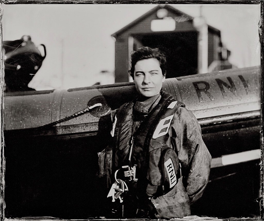 Leafy Dumas, West Mersea RNLI, March 2015 12x10 inch wet collodion positive on glass The original glass plate is currently on display in the #WomenOfTheRNLI exhibition at The National Maritime Museum in Greenwich, London Prints available via the website #RNLI200 @RMGreenwich