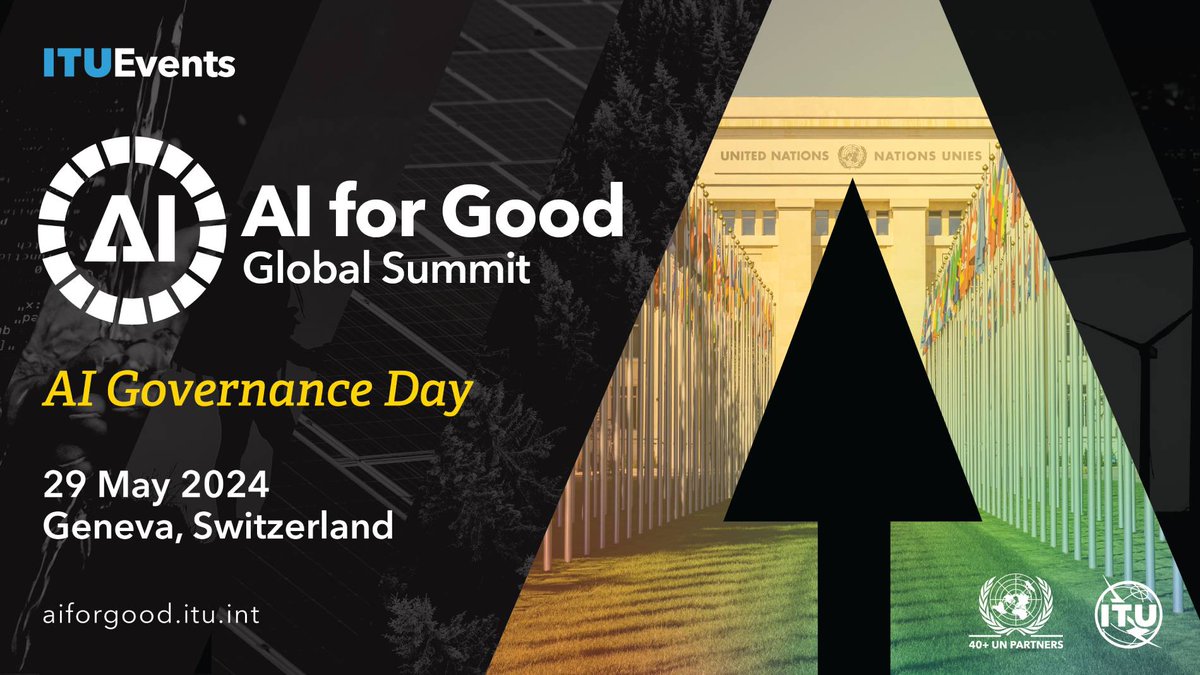 ITU’s #AIforGood Global Summit hosts talks on #AIgovernance itu.int/en/mediacentre… @UN meeting focuses on moving from principles of #AI guidelines to implementation for safe, sustainable use