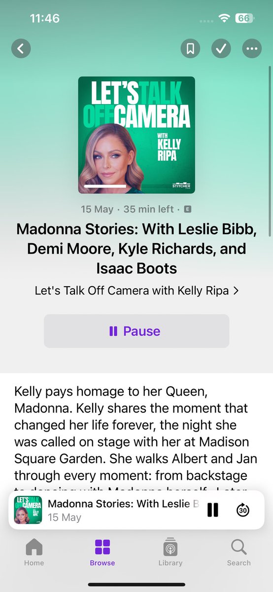 Just listening to the latest @KellyRipa podcast discussing all things #Madonna and all experiences of the woman herself really worth a listen to true fans discussing the Queen - what I’d give for M to appear on this show #LetsTalkOffCamera