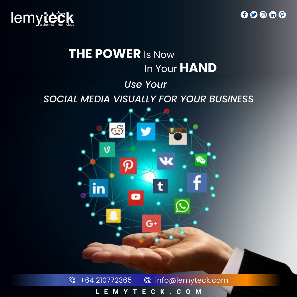 Use the power of social media! Captivate your audience with a visual narrative. 🚀 Boost visibility right now! Avoid missing out! 💼 Get in touch with us at +64210772365 or go to 🌐lemyteck.com 🌐 #lemyteck #SocialMediaMarketing #DigitalMarketing #businessnz