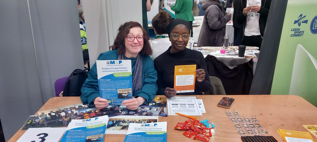 At Forum Central's health and wellbeing event... the event is on until 4pm today in Leeds Kirkgate Market