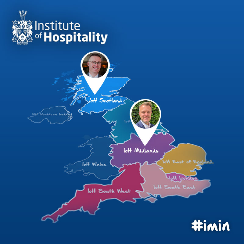 Peter Walker FIH MI, General Manager at @FonabCastle, Pitlochry has been appointed chair of the #IoHScotland Region and Chris Eigelaar FIH, Resort Director at @TheBelfryHotel, Birmingham has been elected chair of the #IoHMidlands Region. instituteofhospitality.org/new-chairs-ioh… #imin #IoH