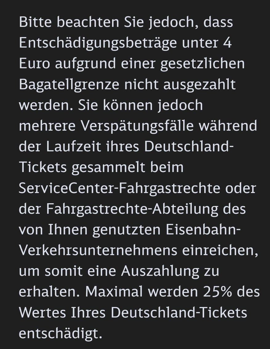 Die Deutsche Bahn gönnt ja richtig bei Verspätung mit dem Deutschlandticket.