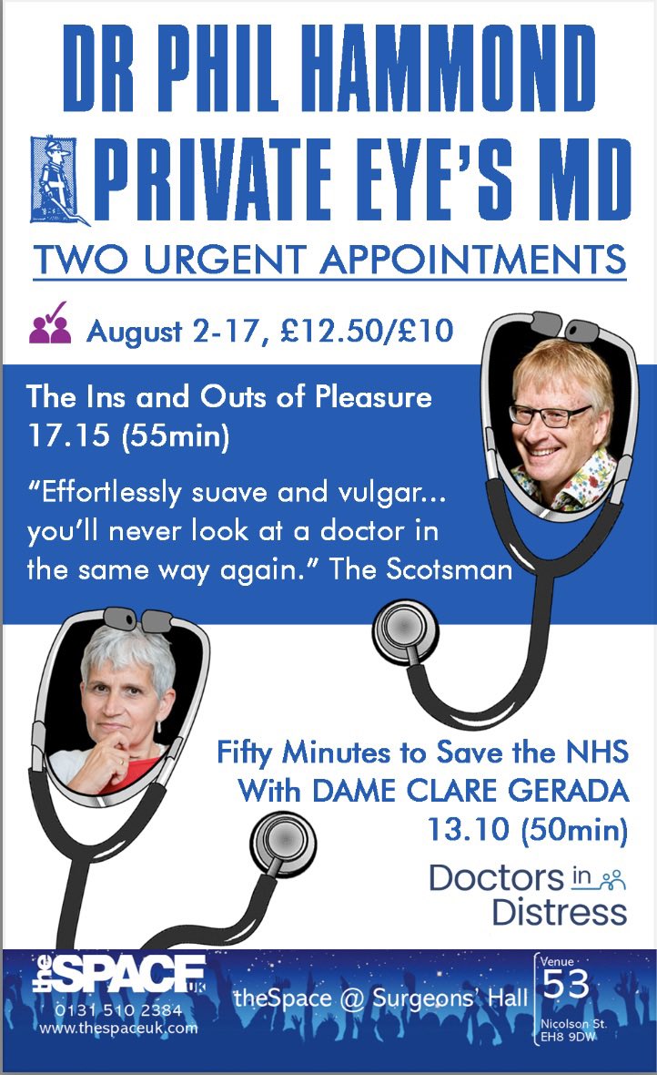 Today’s suggestion to improve healthcare As well as disease awareness campaigns, we should have “we’re all going to die” awareness campaigns. We need to be death literate as well as health literate. Add to the suggestions below and come and see the shows…. Devizes June 3,