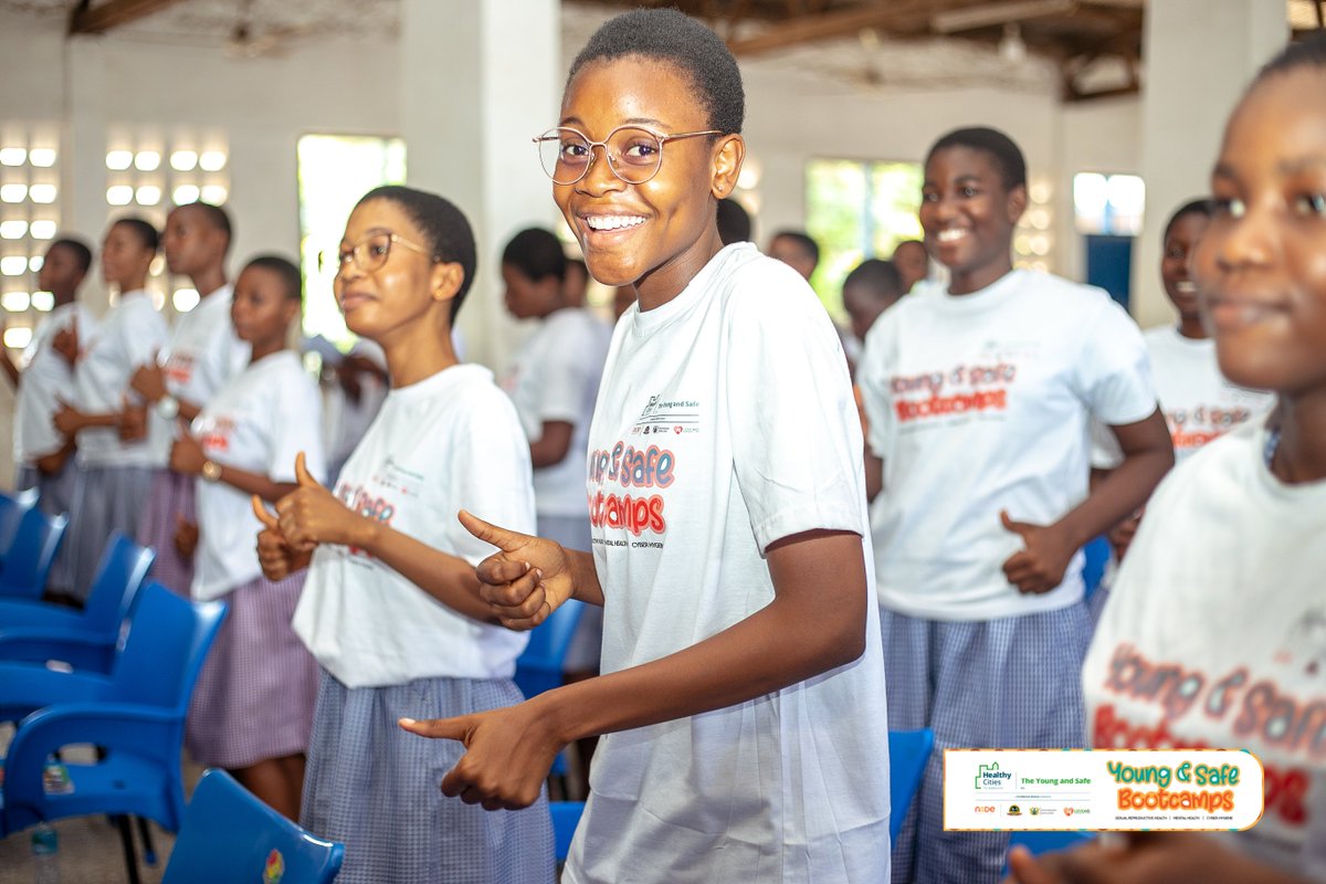 Six months ago today, we organized the #YoungandSafe Bootcamp as part of the #HealthyCities4Adolescents program. During the mental health boot camp, students from Mawuko Girls and Mawuli Senior High School were introduced to 1/3