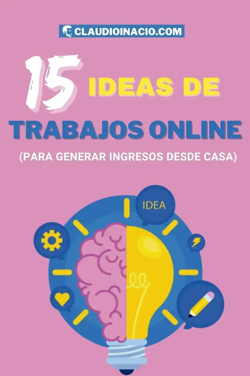 ✅ 15 Ideas de trabajos que podemos hacer desde casa para generar ingresos por Internet 👉  bit.ly/3pMJPcX 

#trabajosonline #ganardinero #ingresospasivos