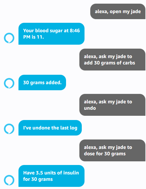Easy #diabetes logging, #insulin dosing with JadeApp and Amazon Alexa @alexa99 <a href="/IdocN/">NIdoc 🇺🇦🇺🇿🇺🇬🇳🇬🇱🇷🇮🇳</a> #IreDoc #t1d #t2d #DOC #ozDoc @DiabetesDaily @Diabetesaus #type1diabetes #dexcom <a href="/youngdiabendo/">Young Diabetologists and Endocrinologists’ Forum</a> <a href="/Diabetologists1/">Diabetologists2018</a> @diabetologists <a href="/T1Diabetologist/">木村那智</a> #ADA2024 <a href="/AmazonAlexaIN/">Amazon Alexa India</a> jadediabetes.com/alexa/