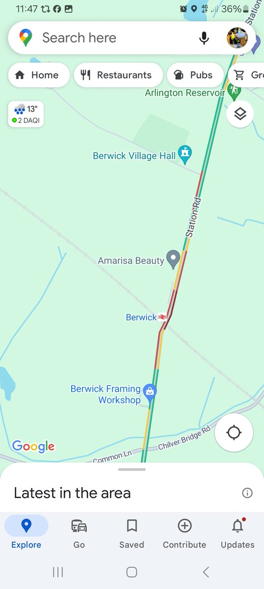 Southern rail service update between Lewes and Eastbourne all lines currently blocked by an ongoing vehicle hitting level crossing barriers Delays in both directions at Berwick level crossing @AllisonFerns1 @BBCSussex @seahavenfm @SussexIncidents @hailshamfm