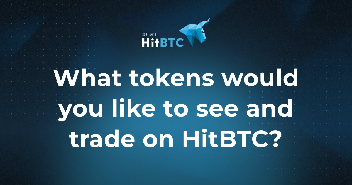At HitBTC, we are always open to hosting exciting new projects, and we would be happy to see your token or coin on board. If you are willing to integrate into our platform, take the first step by filling out the application form: hitbtc.com/add-token