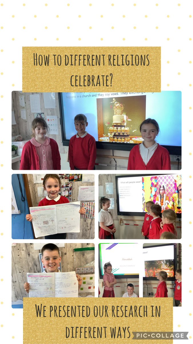 Dosbarth Miss Hughes have been researching different religions and religious celebrations from around the world. We have presented our research in a variety of different ways, and have enjoyed sharing our findings with each other! @EAS_Humanities