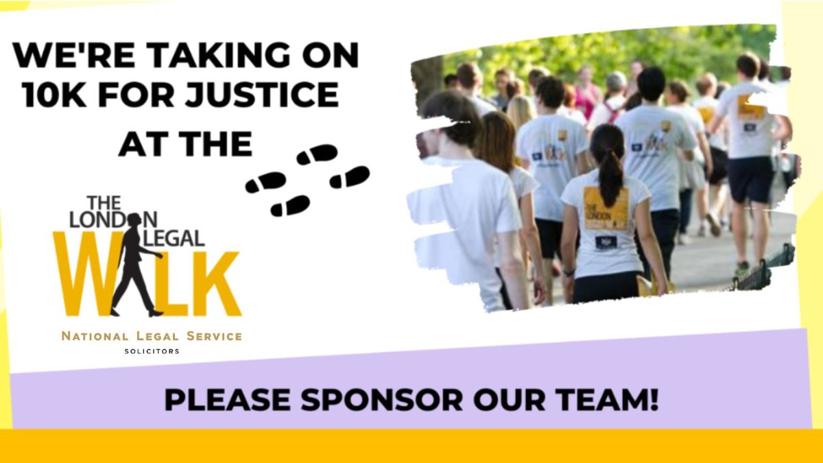 We’re proud to once again be taking part in this year’s London #LegalWalk on the 18/6 to help raise funds for the London Legal Support Trust, which aims to ensure access to justice for all.
londonlegalsupporttrust.enthuse.com/pf/national-le…