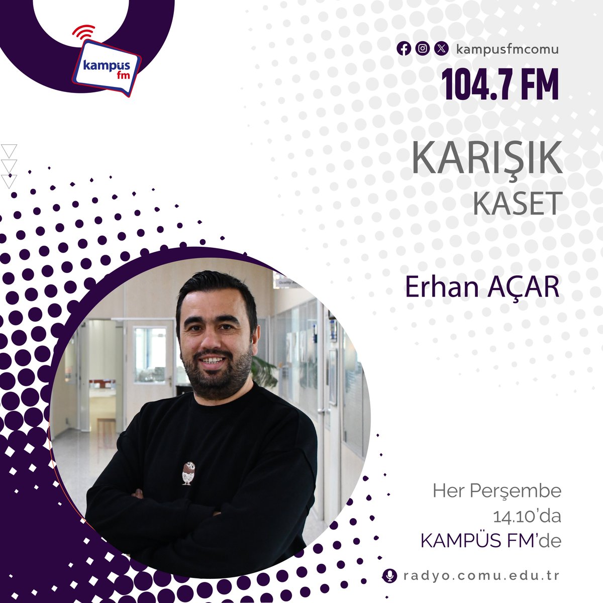 Erhan Açar’ın hazırlayıp sunduğu 'Karışık Kaset' saat 14.10'da radyonuzda. Dinlemek için; 📻radyo.comu.edu.tr 📻FM104.7 Mesajlarınız için; 📩radyo.comu.edu.tr/canlimesaj/ #ÇOMÜ #Radyo #ÇOMÜMedyaMerkezi