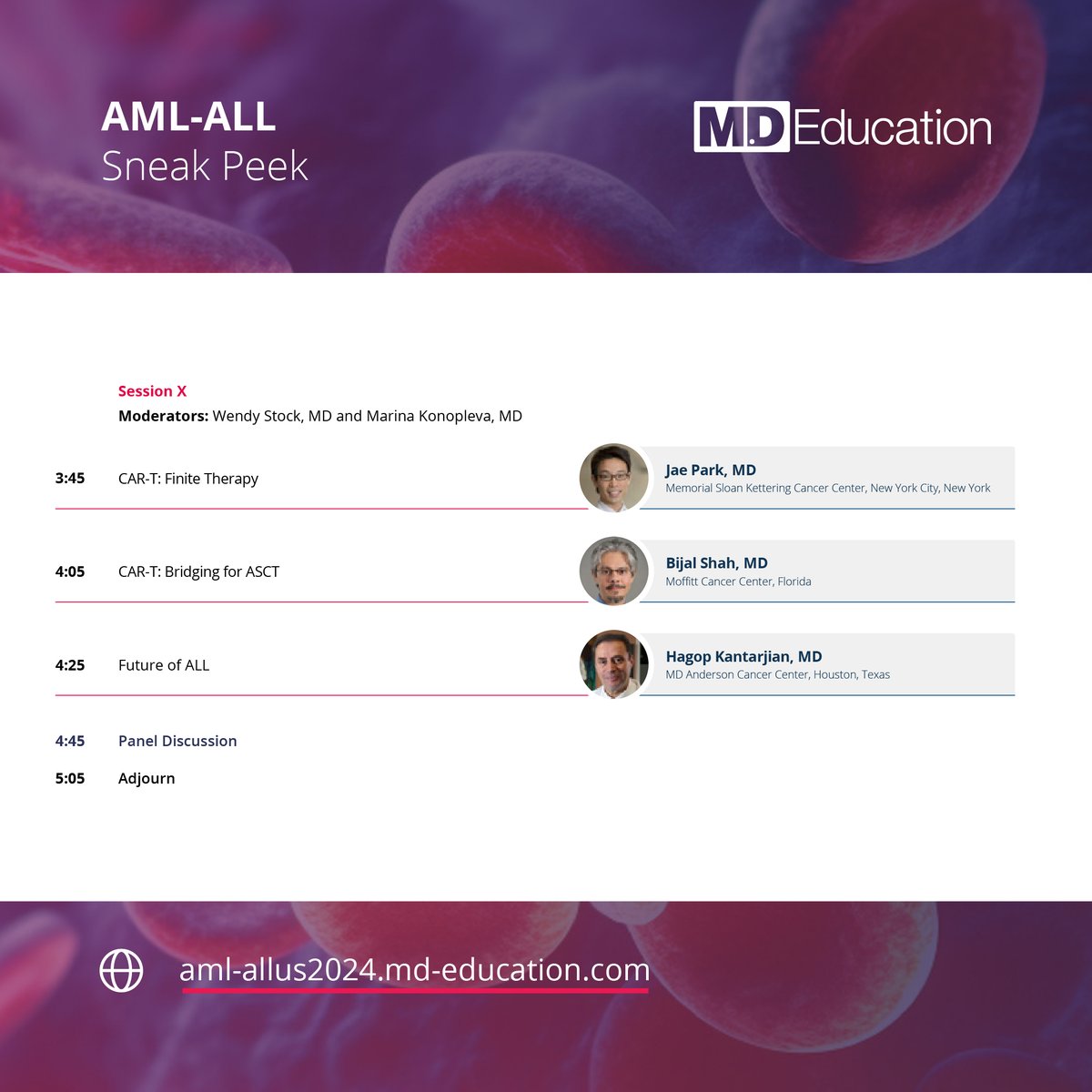 📣 Day 3 AML-ALL US Focus Announcement! 📣 Having shone a light on the first 2 days of the July meeting, we now have Day 3's line up to share! With even more insightful presentations from leading physicians in the field of AML and ALL, it's the place to be to hear about all the