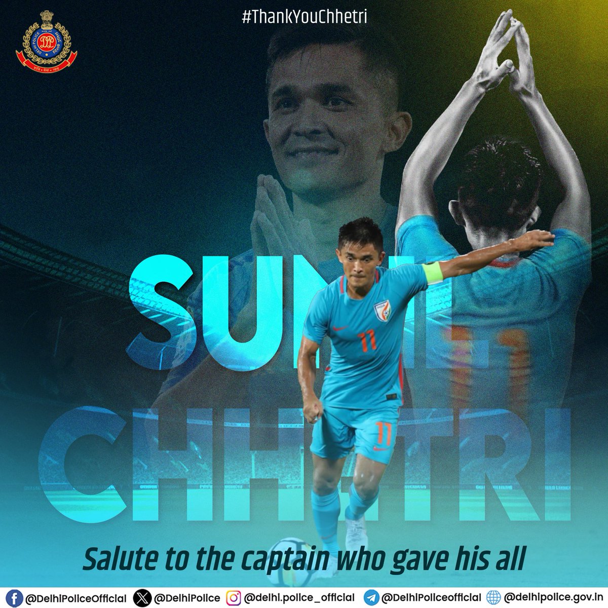 His goals speak volumes, but his leadership spoke even louder. Thank You @chetrisunil11 #SunilChhetri #IndianFootball