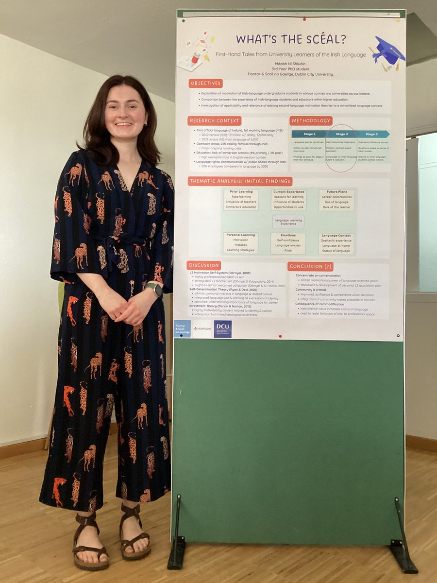 MNiShluain's tweet image. Fantastic first day @IAPLL1 2024 with celebrations of Rebecca Oxford’s work &amp;amp; discussions of language learning strategies, narrative inquiry &amp;amp; methodological advancement in L2 motivation.

An honour to have shared initial findings of my own research in poster form.

#PLL5 #IAPLL