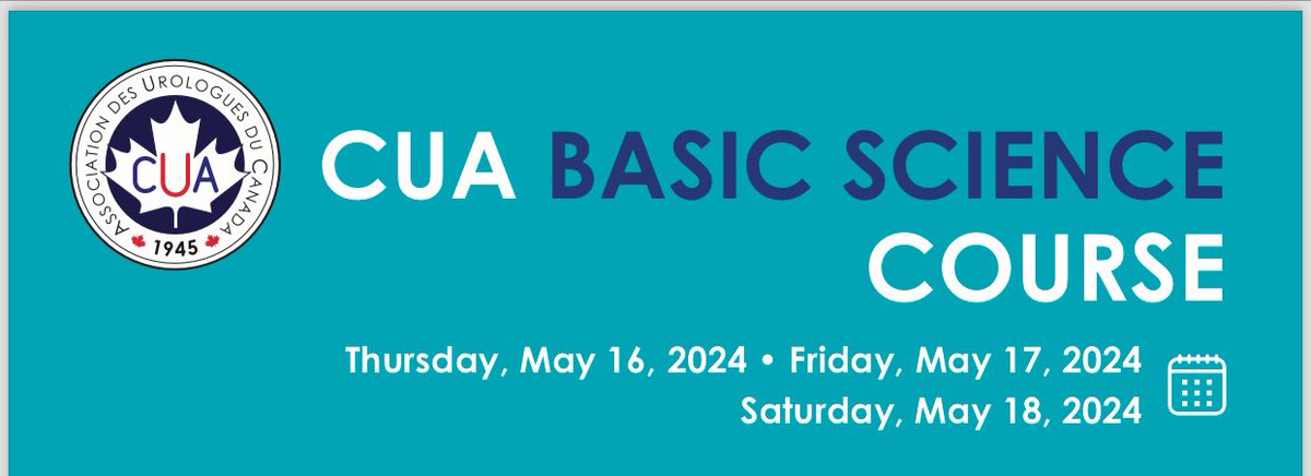 Starting today in Montréal. Creating solid foundations for our residents since the beginning of their training. CUA Basic Science Course 2024. @CanUrolAssoc