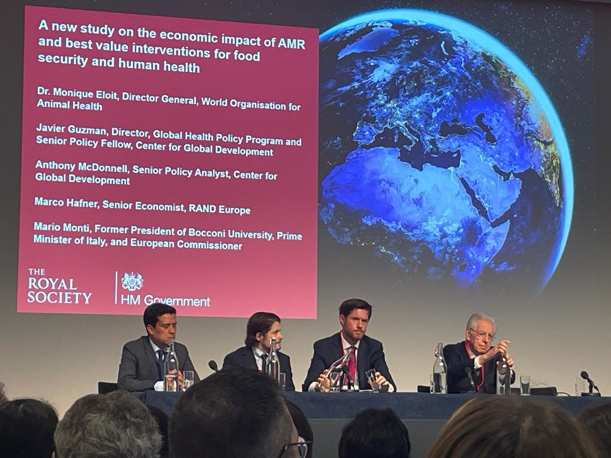 .<a href="/apmcdonnell/">Anthony McDonnell🇺🇦</a> and <a href="/JavierHGuzmanC/">Javier H Guzman Cruz</a> are presenting NEW <a href="/CGDev/">Center for Global Development</a> research on the economic burden of antibiotic resistance at today's #AMR conference, hosted by <a href="/DHSCgovuk/">Department of Health and Social Care</a>, @UKGovGHS &amp; @RoyalSociety 📊 #GlobalHealth

Learn more: ft.com/content/6249ee…

<a href="/FT/">Financial Times</a>