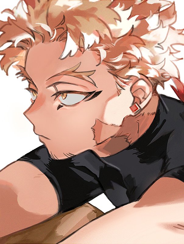 hawks (boku no hero academia) solo short hair simple background shirt blonde hair white background 1boy  illustration images