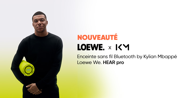 #NouveautéFnac 🎼 | Découvrez l'enceinte Bluetooth WE.HEAR Pro de LOEWE en édition limitée, conçue en collaboration avec Kylian Mbappé 🤩 👉 lc.cx/TFfXUl