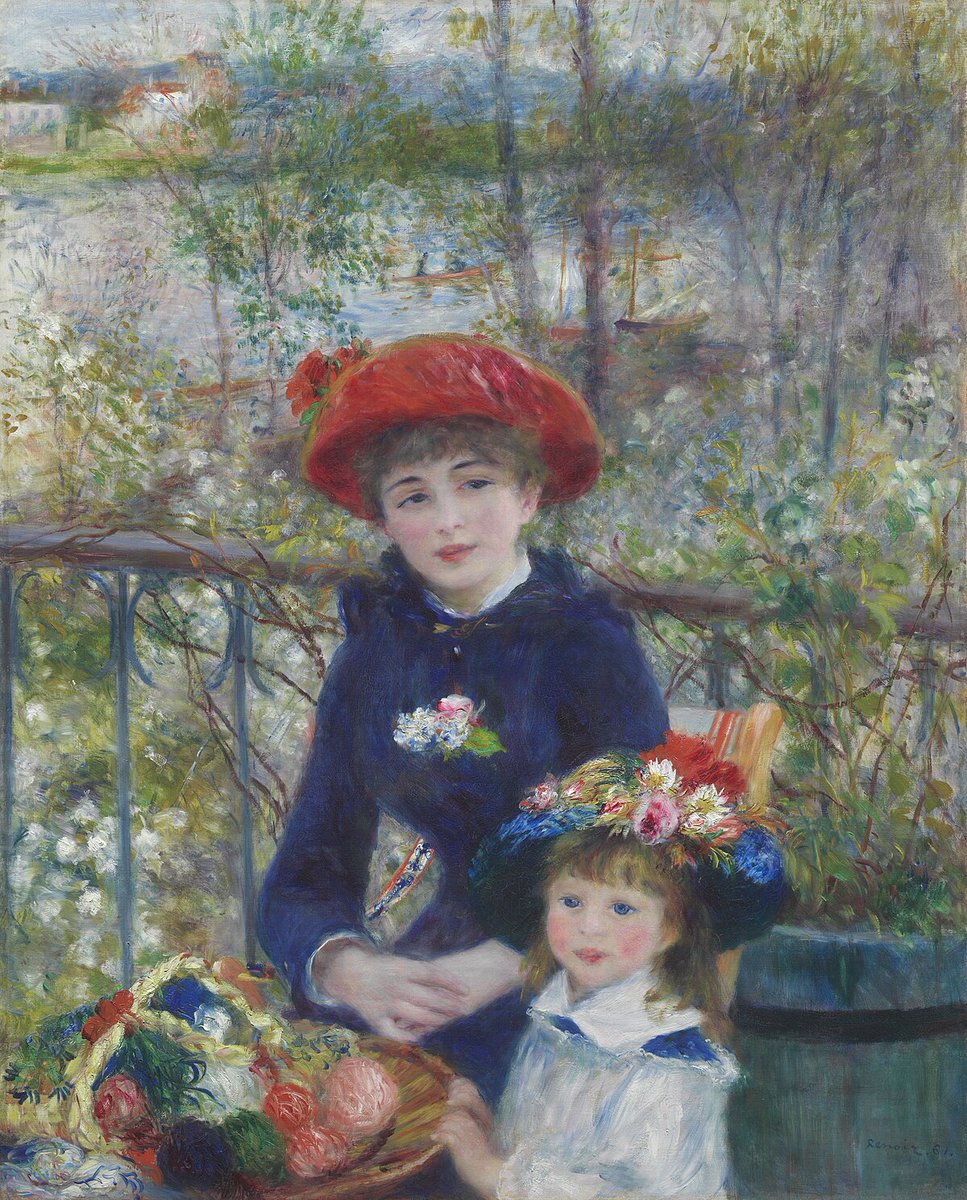 Mon tableau préféré de Renoir et un tableau que je mets dans mon top 10. Sur la Terrasse. Les qualités de portraitiste et de paysagiste de l'artiste en une seule œuvre.