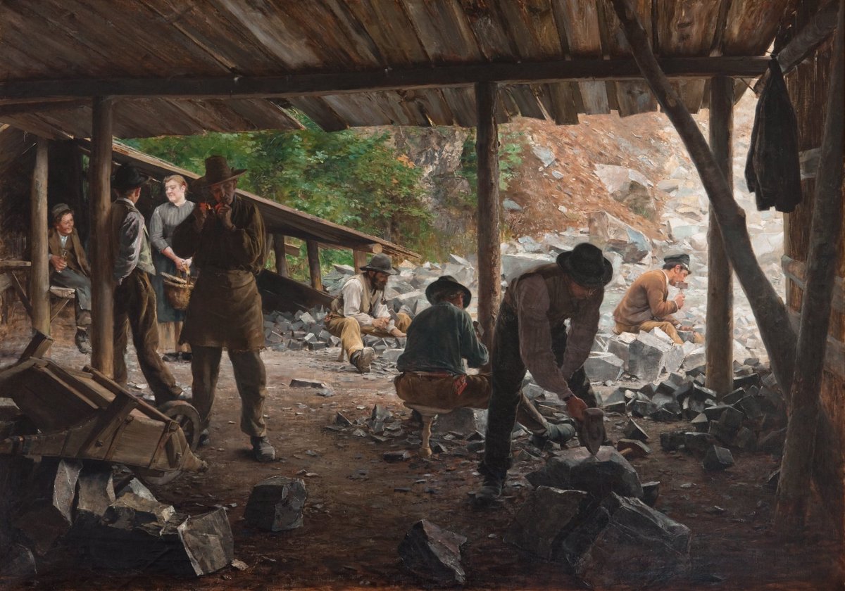 'Stone Workers', del pintor sueco Axel Jungstedt (1859-1933).