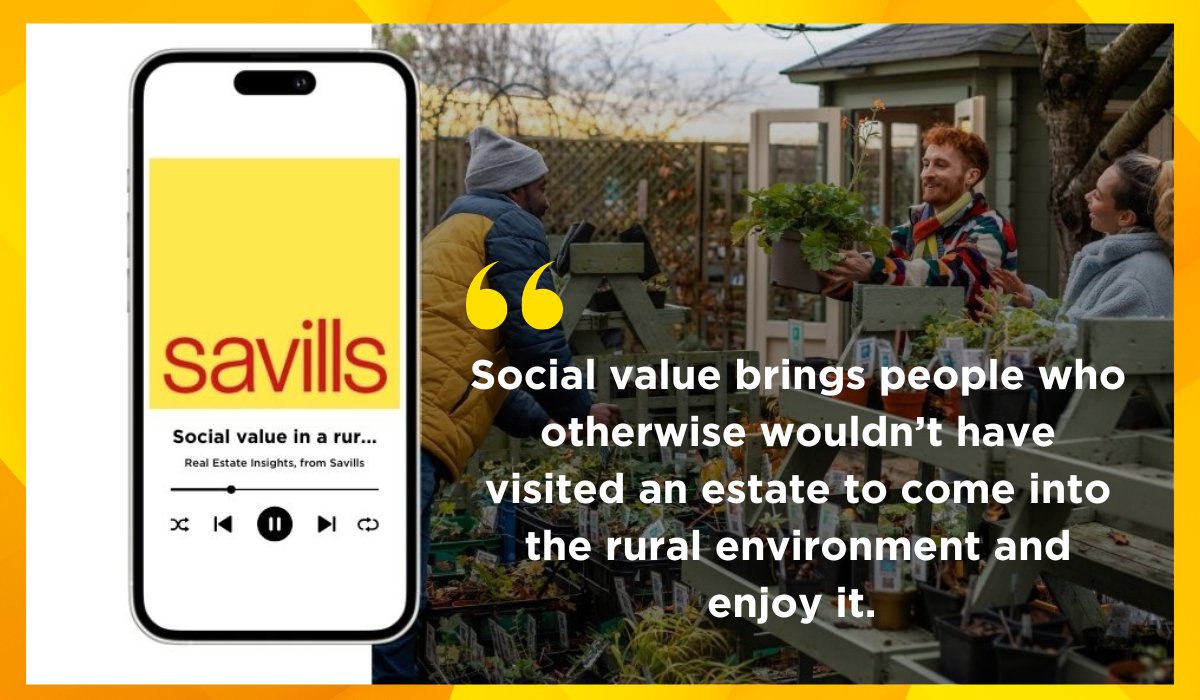 🎙️ Listen to the Real Estate Insights podcast: Social value in a rural context savi.li/6019YV6Dh Discover what rural businesses are already doing, what to expect in the future and what’s driving the evolution in social value.