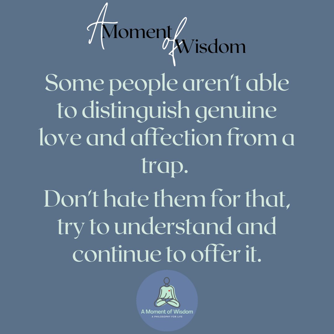 Don't stop being a good person just because someone else resents it.

#GenuineLove
#EmotionalAwareness
#UnderstandingOthers
#CompassionateHearts
#LoveWithoutJudgment
#AffectionMatters
#EmpathyFirst
#RelationshipInsights
#OfferKindness
#HeartfeltConnections