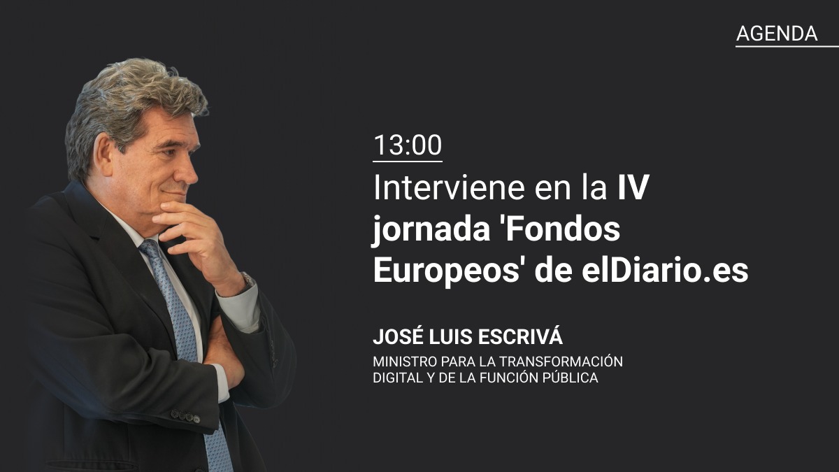 🗞️ En unos minutos participo en la IV edición del foro “Fondos Europeos” de @eldiarioes 📱 Puedes seguirlo aquí: eldiario.es/eventos/fondos…