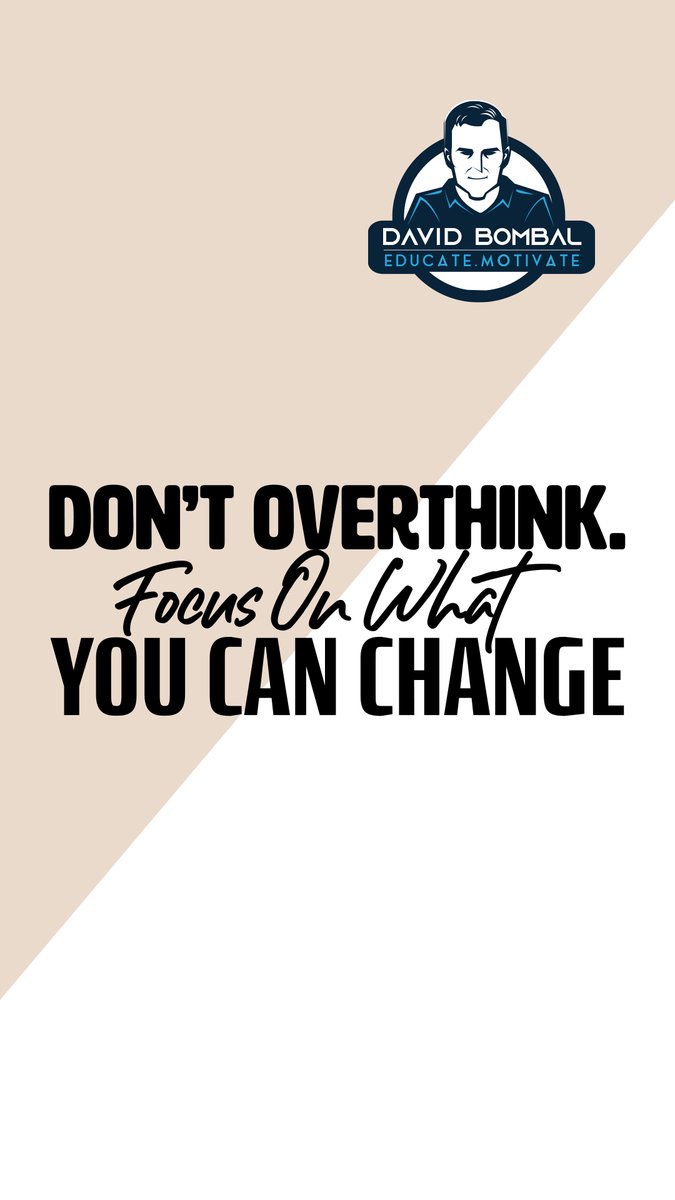 Don't overthink. Focus on what you can change.

#DailyMotivation #inspiration #motivation #bestadvice #lifelessons #changeyourmindset