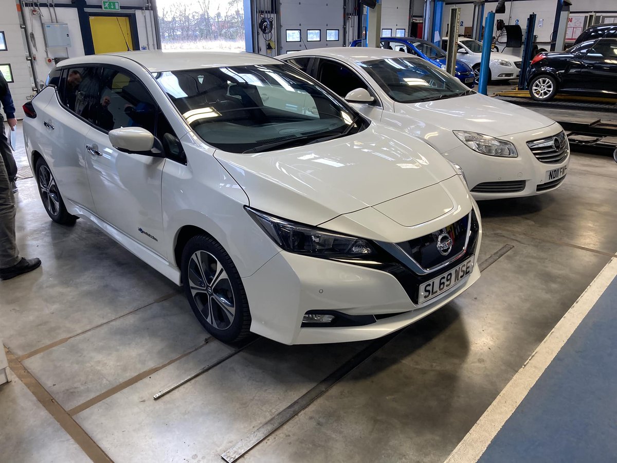 Introducing our new Nissan Leaf models at our Ashington campus! Now ready for our #MotorVehicle #engineering students to start working on as part of our #ElectricVehicle courses. 🚙