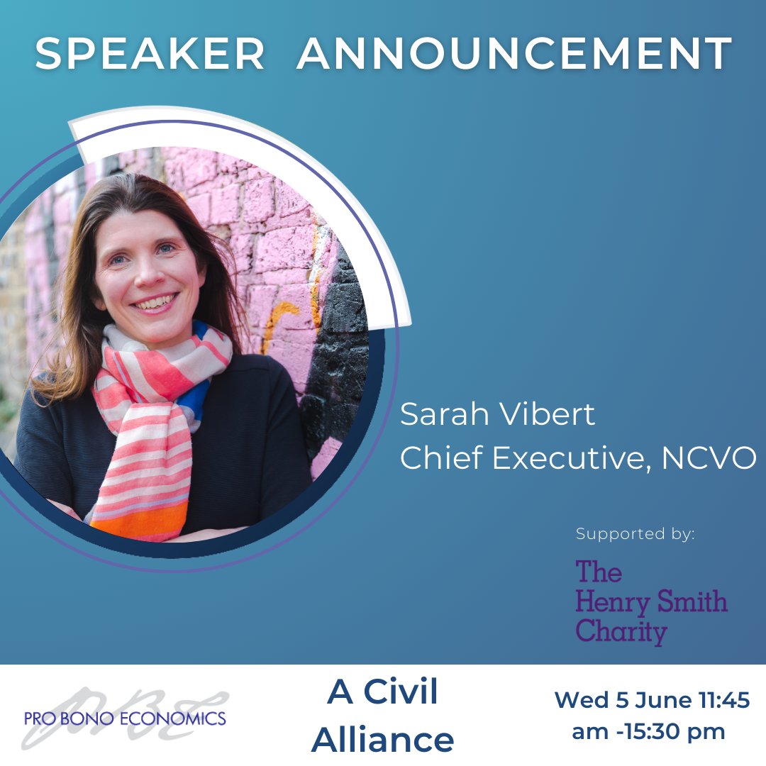 🗣️Speaker announcement! Joining us for A Civil Alliance on 5 June is @NCVO Chief Executive @sarahvibert82. Find out more: eventbrite.co.uk/e/a-civil-alli…