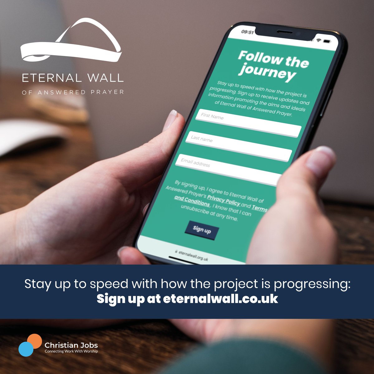 Every single one of the million bricks in the @eternalwalluk will represent a story of Jesus answering someone’s prayer. You can stay up to speed with how the project is progressing, for updates and more go to eternalwall.org.uk #UKChristianJobs #EternalWall #Prayer