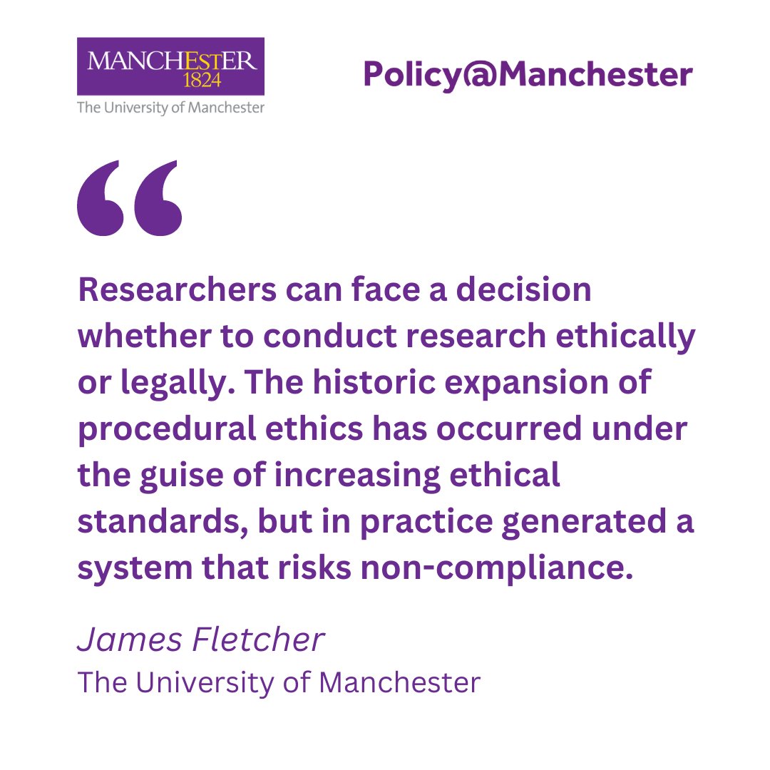 📅This week is #DementiaActionWeek. 🩺Here @JamesRuFletcher outlines the systematic weaknesses and the bureaucracy inherent to current dementia research legislation and makes policy recommendations. 🔗Read more here: blog.policy.manchester.ac.uk/posts/2023/09/…