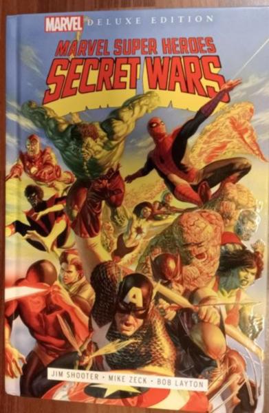 Our graphic novel of the month is the fancy deluxe edition of the 40-year-old Marvel epic Secret Wars by Jim Shooter, Mike Zeck and Bob Layton. libcat.csglasgow.org/web/arena/grap…