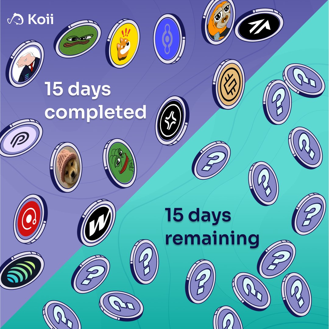Just 15 days remain until Koii's exclusive airdrop campaign ends! ⏰ Over the last 15 days, Koii has initiated an airdrop for users running the free Koii node! Bonus points are up for grabs for referring friends! View everything you need to know about Koii's 30 Days of Airdrops