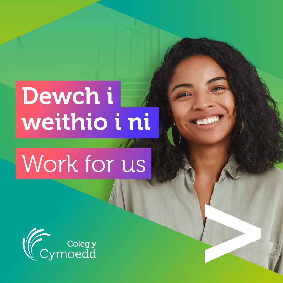 Ymunwch â ni yng Ngholeg y Cymoedd, lle mae ein diwylliant cynhwysol, ein buddsoddiad mewn staff, a’n gwobrau arobryn yn golygu mai ni yw’r dewis gorau ar gyfer gyrfa werth chweil ym myd addysg. 👏 👉 Gael gwybod rhagor am ein swyddi gwag presennol: cymoedd.ac.uk/cy/jobs/