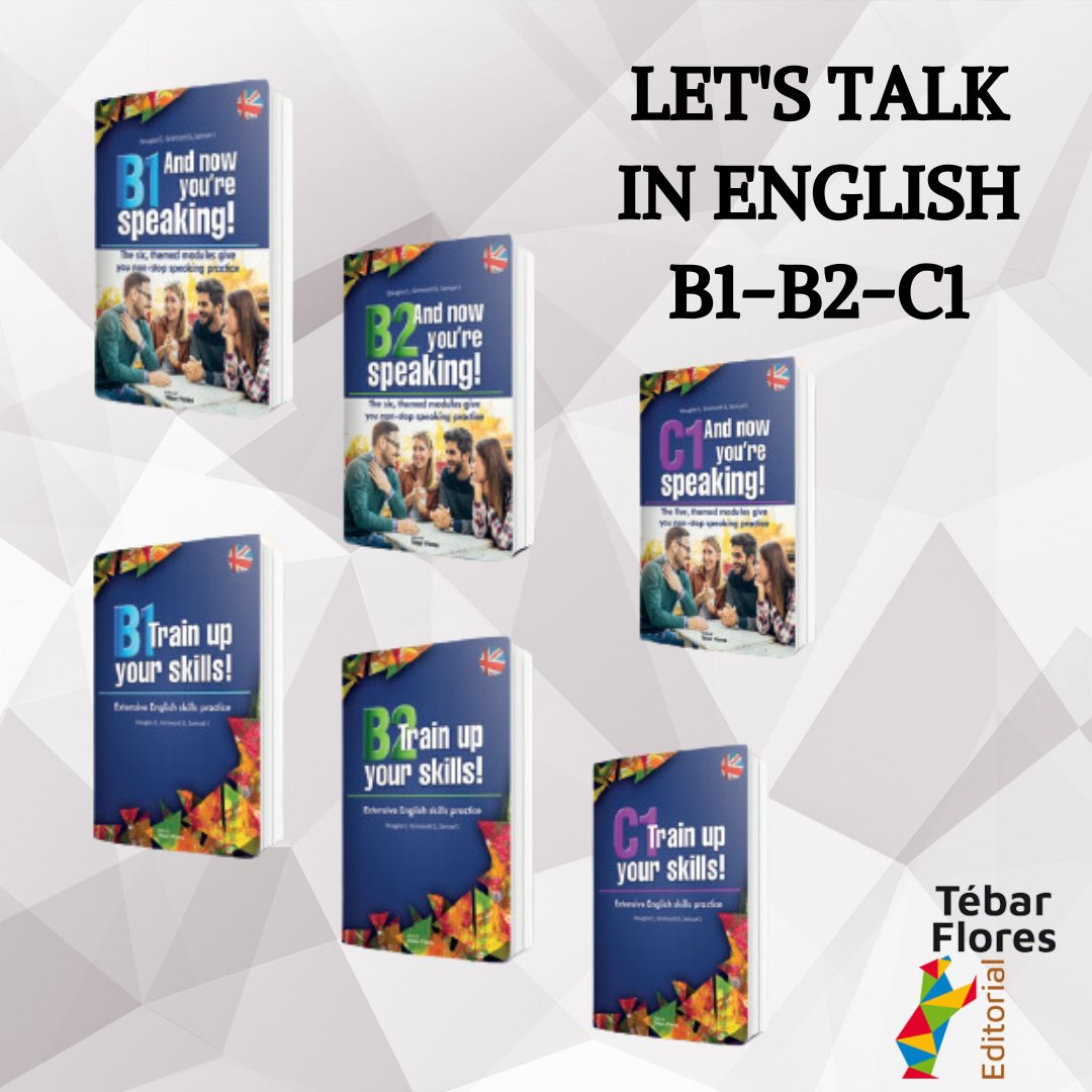 Prepárate para los exámenes oficiales de inglés con  «Train up your skills!» y «And now you're speaking» de S. Girimonti y J. Samuel

Más información en nuestra web

#Editorialtebarflores #Tebarflores #Inglés #Speaking #English #B1 #B2 #C1 #Lenguainglesa  #Cambridge #IELT