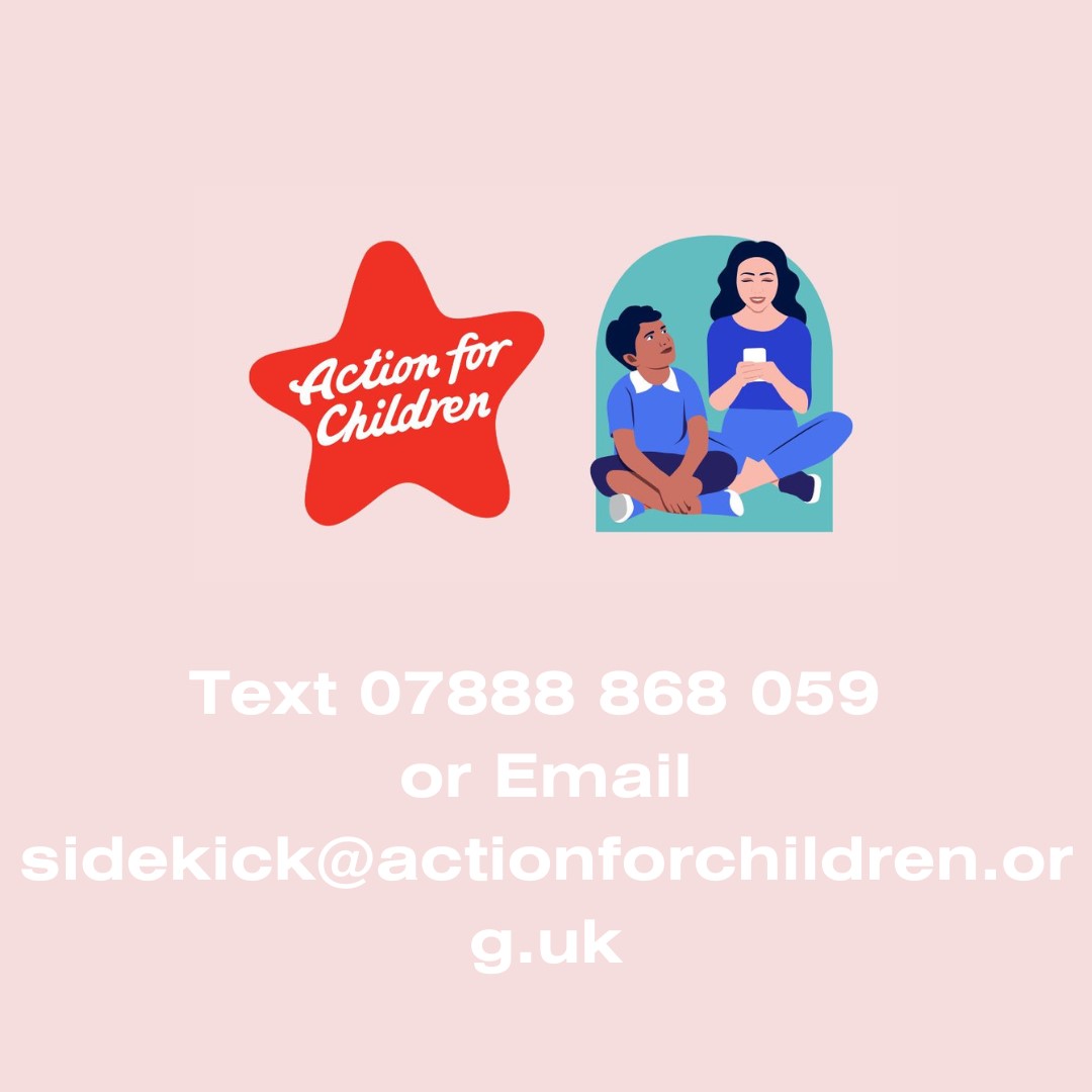 Action for Children have a confidential text service called Sidekick for Young Carers. For details of the support Sidekick offer visit:orlo.uk/fZKB5