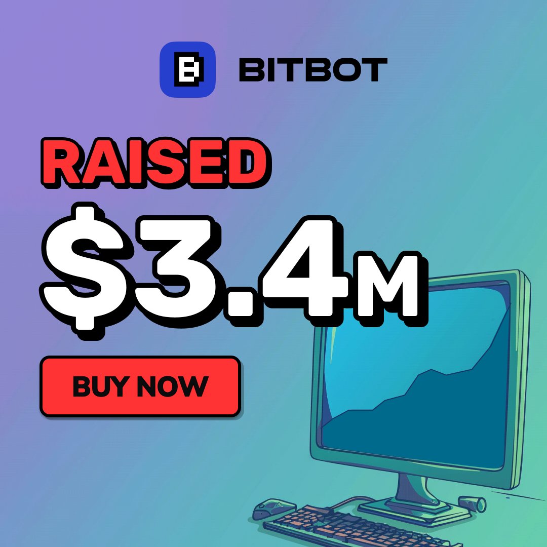 Official_Bitbot's tweet photo. We've just hit ANOTHER major milestone in the $BITBOT presale! 🦾

With over $3.4 MILLION now raised - Stage 13 is selling out!⚡️

With less than 3 stages to go now - it's time for you to secure your tokens for $0.018 while you can!⏳

Buy Now: https://t.co/ndYiJdkFpv https://t.co/5gb1x29FeZ