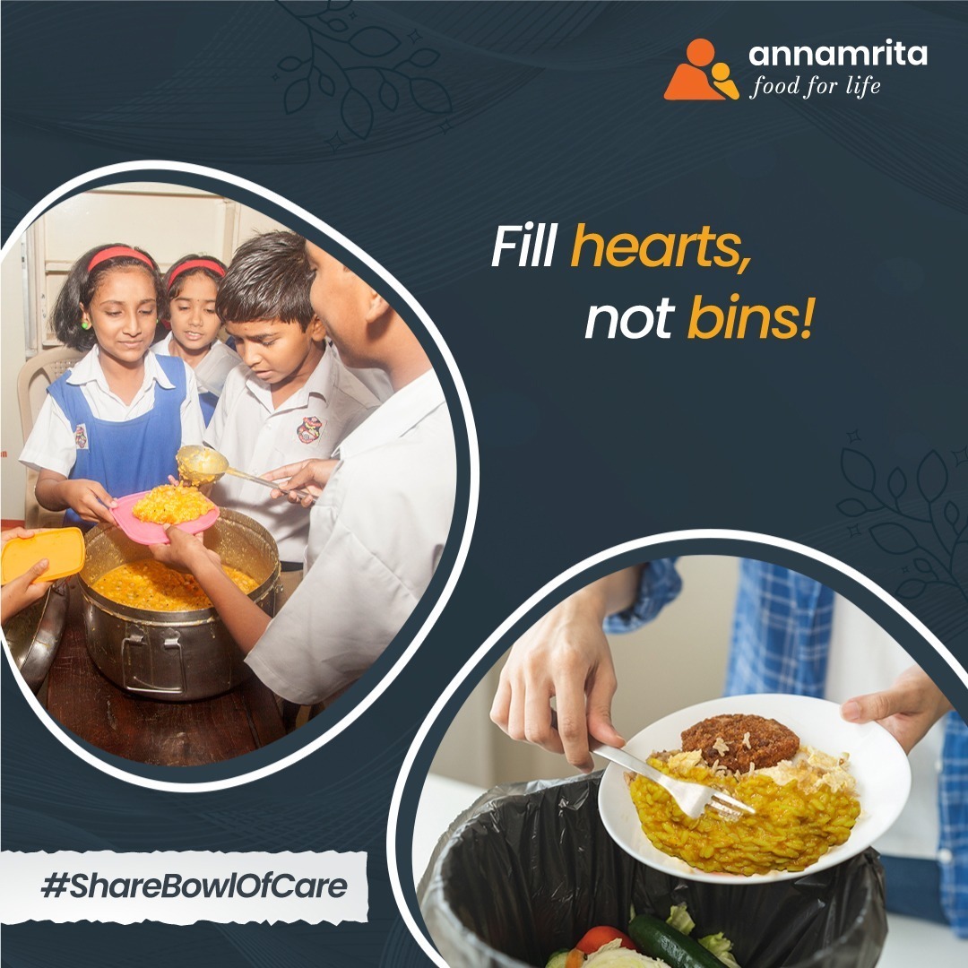 Remember, what's leftover to you might be a lifeline to someone else. Choose to fill hearts with care, not bins with leftover food. #ShareBowlOfCare through Annamrita today! #donateforacause #Humanity #healthyindia #health #kindness #csr #development #corporatesocialresponsiblity