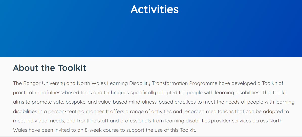 On the 8th May the new Chilltastic app was launched <a href="/TeleriCeryl/">Dr Ceryl Teleri Davies</a> <a href="/BangorUni/">Bangor University</a> the app and the toolkit aims to promote safe, bespoke, and value-based mindfulness-based practices to meet the needs of people with learning disabilities in a person-centred manner chilltasticapp.wales/activities/