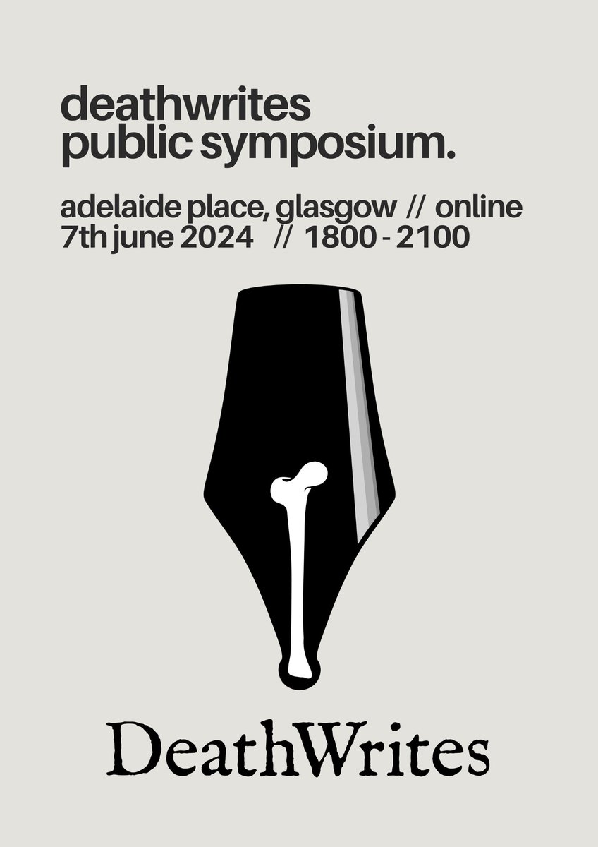 @DeathWrites (@deathwrites1) on Twitter photo Reserve your tickets here for in-person / online attendance: tickettailor.com/events/deathwr… and join us to discuss and celebrate writing about dying, death, grief and loss #deathwrites #writingevents <a href="/RoyalSocEd/">Royal Society of Edinburgh</a> <a href="/UofGArtsLab/">UofG Arts Lab</a> <a href="/UofGWriting/">UofG CreativeWriting</a> <a href="/EndofLifeStudy/">End of Life Studies</a> <a href="/UofGArtsHums/">UofG Arts & Humanities</a> <a href="/UofGPE/">University of Glasgow Public Engagement</a> <a href="/UofGNews/">UofG News</a> Reserve your tickets here for in-person / online attendance: tickettailor.com/events/deathwr… and join us to discuss and celebrate writing about dying, death, grief and loss #deathwrites #writingevents <a href="/RoyalSocEd/">Royal Society of Edinburgh</a> <a href="/UofGArtsLab/">UofG Arts Lab</a> <a href="/UofGWriting/">UofG CreativeWriting</a> <a href="/EndofLifeStudy/">End of Life Studies</a> <a href="/UofGArtsHums/">UofG Arts & Humanities</a> <a href="/UofGPE/">University of Glasgow Public Engagement</a> <a href="/UofGNews/">UofG News</a>