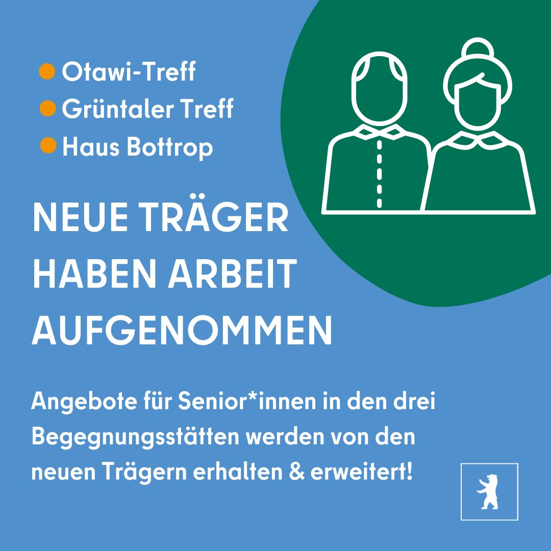 Die Zukunft der Begegnungsstätten Otawi-Treff, Grüntaler Treff & Haus Bottrop ist gesichert. Die neuen Träger haben ihre Arbeit aufgenommen. Sie behalten die etablierten Angebote bei & erweitern sie. Alle Infos ➡️ t1p.de/k2uyf