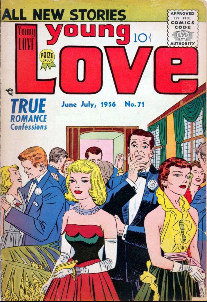 Daily Kirby Romance Cover! June-July, 1956 Prize Joe Simon inks #romancecomics #comics #JackKirby