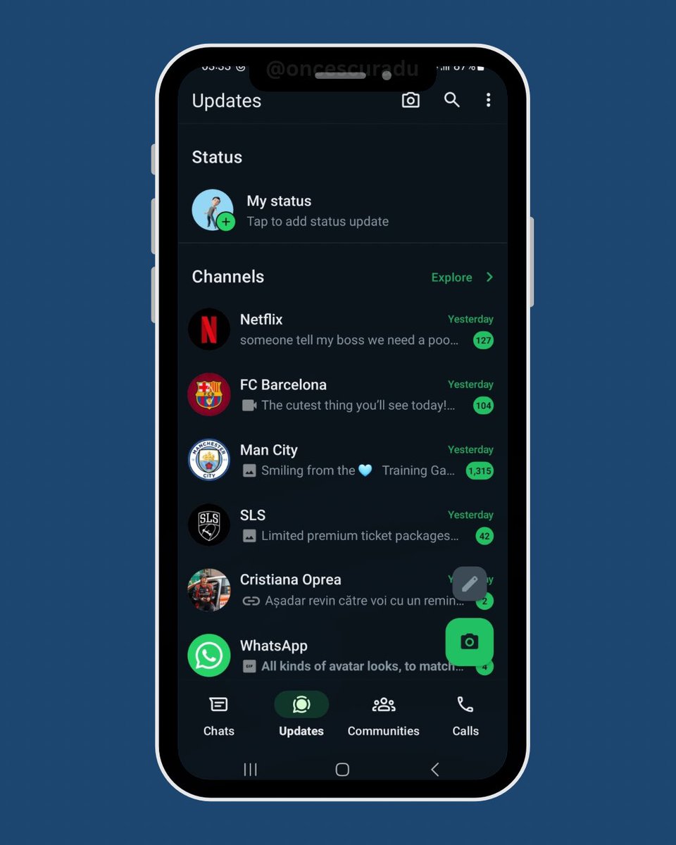 💚WhatsApp is testing on Android a new feature that would allow you to “Explore” channels. Here’s how it looks like 👇