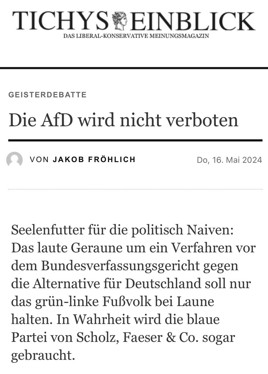 „Das ist juristischer Sprengstoff. Etwas verklausuliert sagt Münster damit: Wir haben nicht geprüft, ob die AfD nicht möglicherweise durch agents provocateurs des BfV überhaupt erst so extremistisch geworden ist, wie das BfV behauptet. Und wir haben das deshalb nicht geprüft,